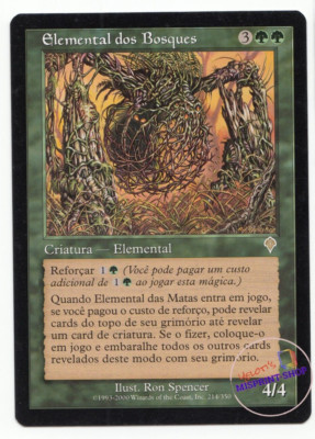 Thicket Elemental Portuguese Mtg MISPRINT Different name between title - textbox