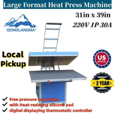 31x39'' Heat Press Machine Large Format Transfer Manual Operation 220V CA Pickup