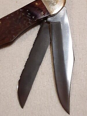 VINTAGE CASE XX 6265 SAB USA 3 DOTS FOLDING KNIFE WITH VINTAGE CASE XX 6265 SAB USA 3 DOTS FOLDING KNIFE WITH