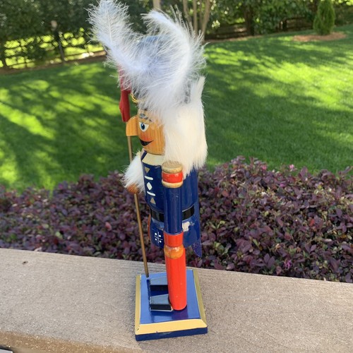 Kurt S. Adler Christmas 12" Blue, Red & Gold Wooden Nutcracker Soldier in Box - Picture 8 of 13