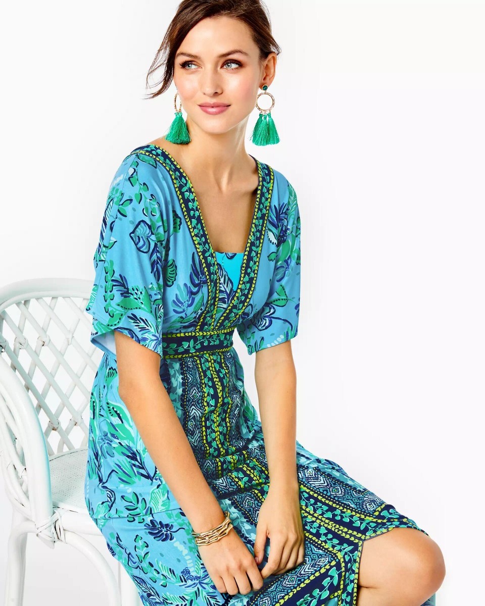 lilly pulitzer ilia maxi dress Lilly Pulitzer NWT Ilia Maxi Dress Seabreeze Plant One On You Size 6