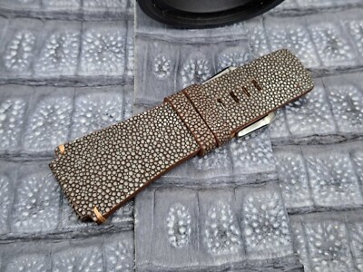 26mm/24mm Stingray Leather Watch Band Vintage Minimalist Design Bespoke