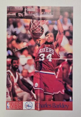 NBA Vintage POSTER Charles Barkley Philadelphia 76ers 10 3/4