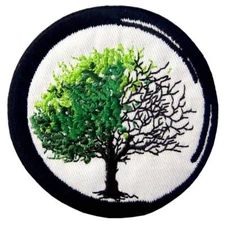 Embroidered Patches Iron Sew On transfers badges appliques Biker Emblems Tree