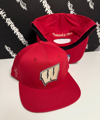 NWT Travis Scott x Mitchell & Ness Wisconsin Badgers Cactus Jack Snapback Hat