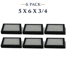 6 Pack of 5 x 6 x 3/4 Riker Display Cases Boxes for Collectibles and Arrowheads