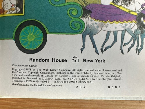 Disney's Wonderful World Of Reading Book - Dumbo The Flying Elephant 1978 - Picture 3 of 3