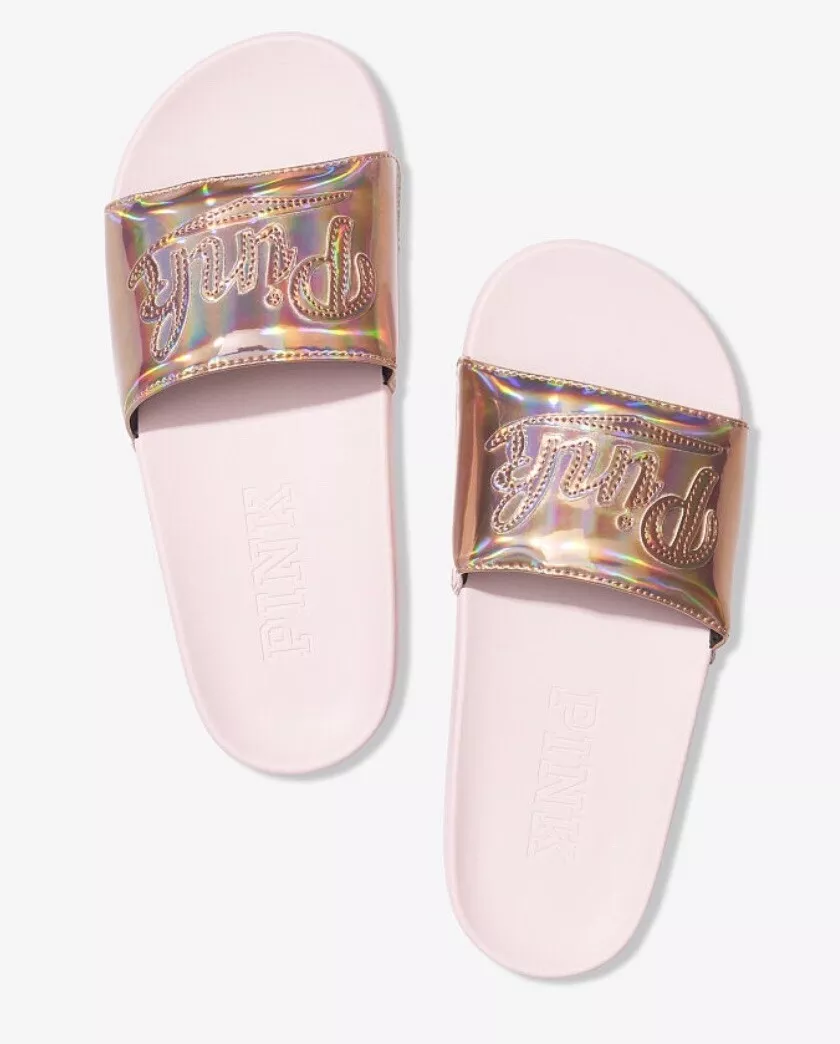Single strap slides pink clearance