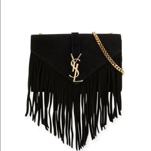 Saint Laurent, Bags, Yves Saint Laurent Ysl Fringe Monogram Purse Bag