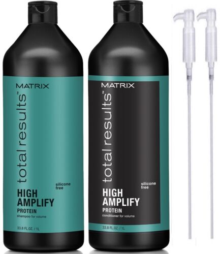 MATRIX TOTAL RESULTS HIGH AMPLIFY SHAMPOO 1 L AND CONDITIONER 1 L WITH PUMPS ... - Picture 1 of 3