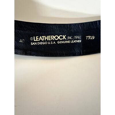 Vintage Leatherock Wide Leather Belt Vintage Ladies LEATHEROCK USA Brown Leather Belt With  main image 3