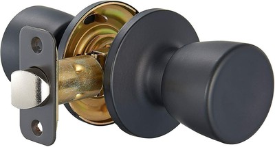 Tulip Door Knob, Passage, Matte Black