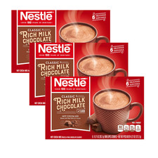 Nestle Rich MILK CHOCOLATE Hot Cocoa Mix 6.82 oz. 8 Envelopes 3 Pack 