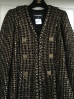 Chanel 11A VINTAGE NEW PARIS- BYZANCE BLACK GOLD GRIPOIX JACKET