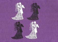 BRIDE and GROOM wedding die cuts scrapbook cards