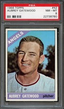 BB - 1966 Topps  - #42 - Aubrey Gatewood - PSA 8 - NM-MT