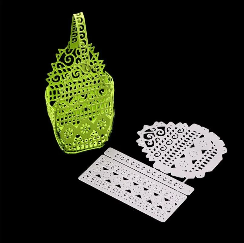 Blumenkorb Metall Cutting Dies DIY Scrapbooking Handwerk Stanzschablone Stencil  - Bild 4 von 4