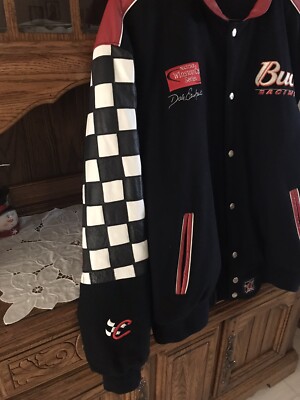 Vtg NASCAR Winston Cup Series Leather Jacket Dale Earnhardt Jr. 8