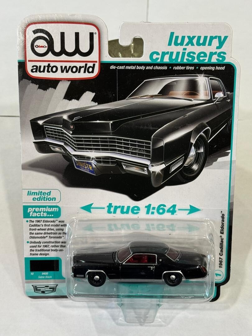 Auto World 1967 Cadillac Eldorado Sable Black 1/64 | eBay