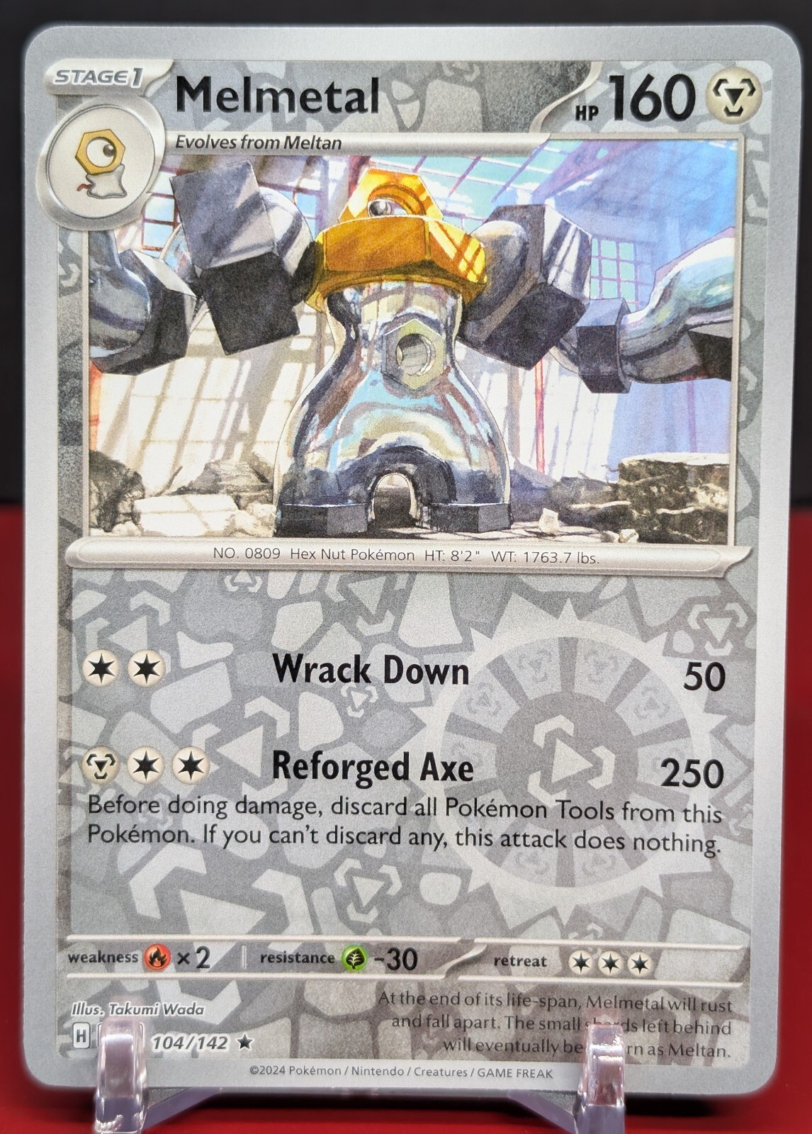 Pokemon Melmetal #104/142 English Stellar Crown Reverse Holo