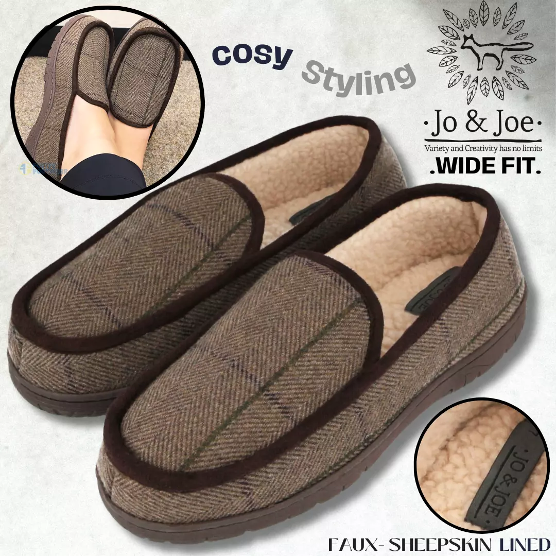 Mens wide shop moccasin slippers