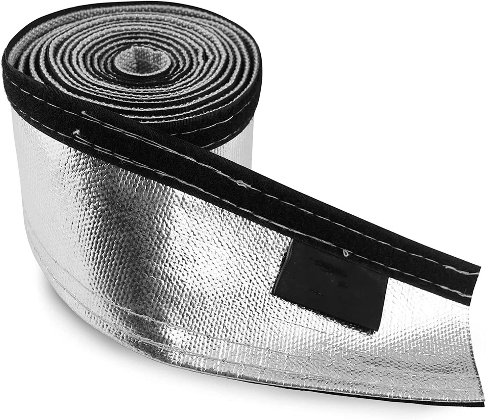 Tubo de telar envolvente cubierta de manguera de alambre aislado manga protectora térmica metálica de 10 pies 1/2" ID Foto 2 de 4