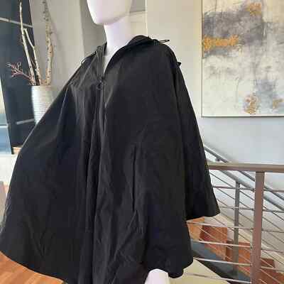 Akris Punto Cycle Packable Hooded Tain Cape - Black
