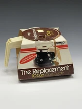 1983 The Replacement 10 Cups Gemco Glass Coffee Pot Vintage New Oldstock