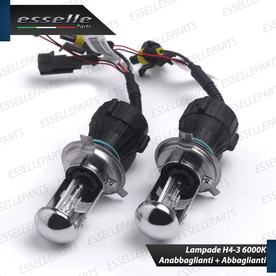 KIT XENON BIXENON BIXENO XENO H4 6000 K 35W AC FIAT SEICENTO 600 ULTRALUMINOSI - Immagine 2 di 4