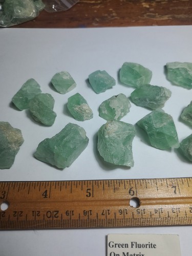 F4. #17pieces 200grms Green Fluorite Fluorescent and Thermoluminescent from NH - Picture 3 of 8