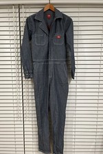 Revolve Dickies Embroidered Women  s Size Med Herringbone Coveralls J2009SN