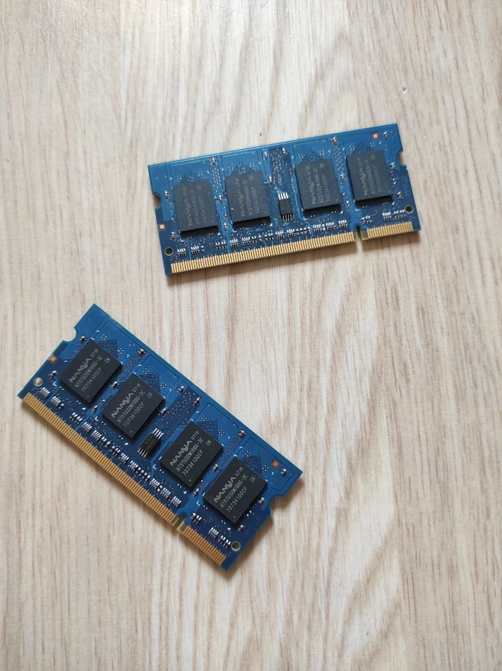 1GB (2x512MB) DDR2 SODIMM PC2-5300S 667MHz RAM Kit - NANYA NT512T64UH8B0FN-3C - Image 2 of 2