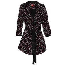 Elle Women's Black Shirt Dress with Birds - XS - NWT