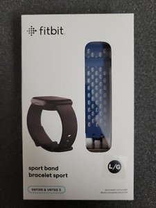 Fitbit - Sense & Versa 3 Sport Accessory Band Blue Large