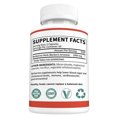 Berberine Capsules - Blood Sugar, Cholesterol, Heart Health, Anti-Inflammatory - Picture 11 of 12