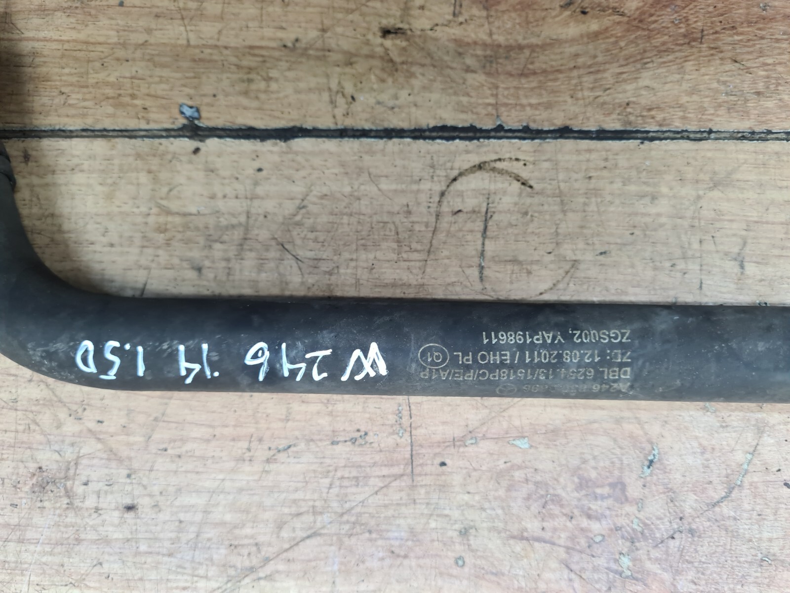 Mercedes W176 W246 A B Class pipe hose tube engine water coolant A2465010282