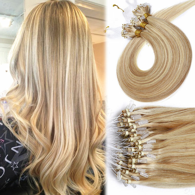Extensions De Cheveux Humains Nano Ring/Micro Loop - Lot De 50, 100 Ou 150 Mèches - Neuf
