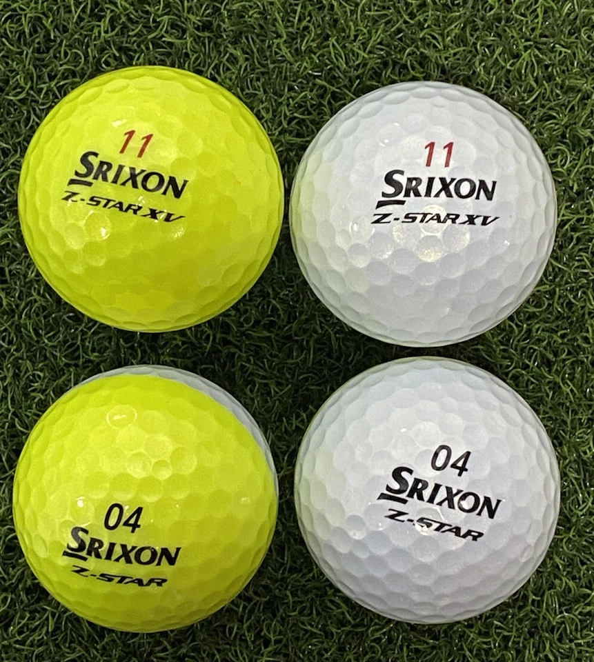 36 Srixon Z Star/XV Divide White/Yellow 2 tone Golf Balls 5A/4A Excellent Cond. - Image 2 of 4