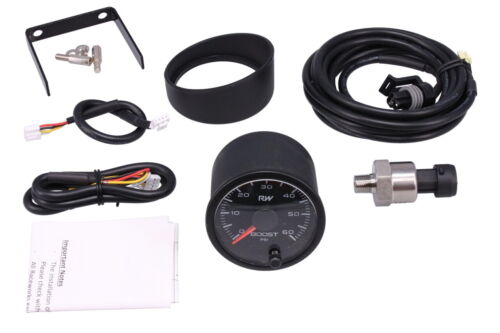 Raceworks 52mm Electronic Diesel Boost Gauge Kit (60psi) - Foto 2 di 3