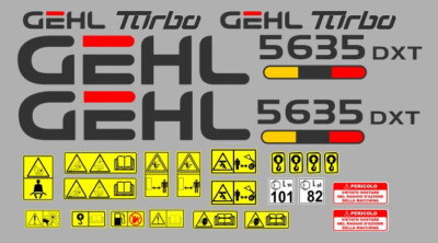 Gehl 5635 Dxt Turbo Decals (Aufkleber) Komplett-Set