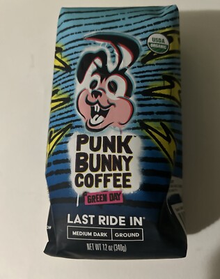 Punk Bunny Coffee Last Ride In Green Day 12.0z NEW Sealed