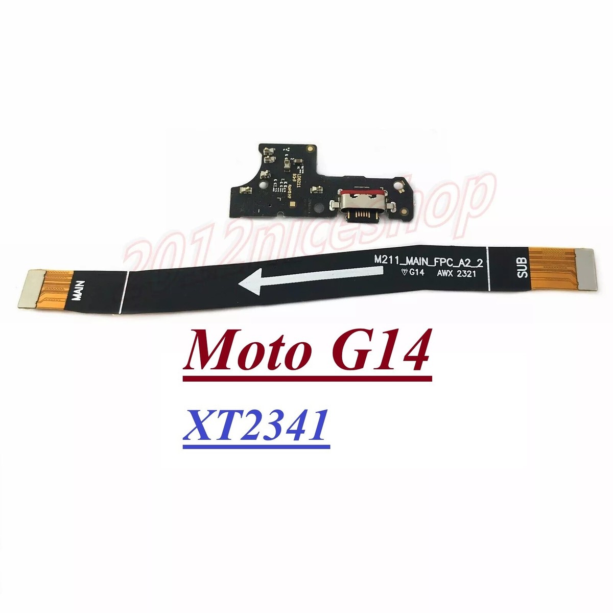 Connecteur De Charge Pour Motorola Moto G14 – Câble Premium, Neuf Sous Emballage D’origine
