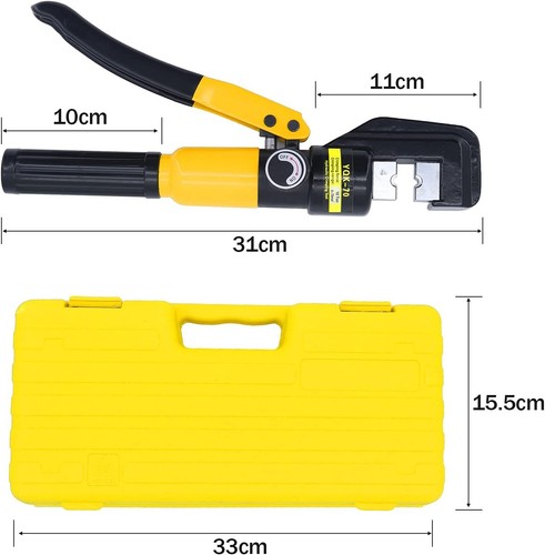 16 Ton 8 Dies Hydraulic Crimper Crimping Tools Wire Battery Cable Lug Terminal - Picture 12 of 14