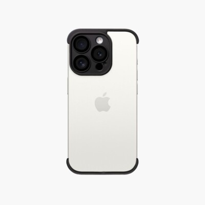 For iPhone 15 Pro Max 14 13 Camera Lens Corner Edge Protector Frameless TPU Case