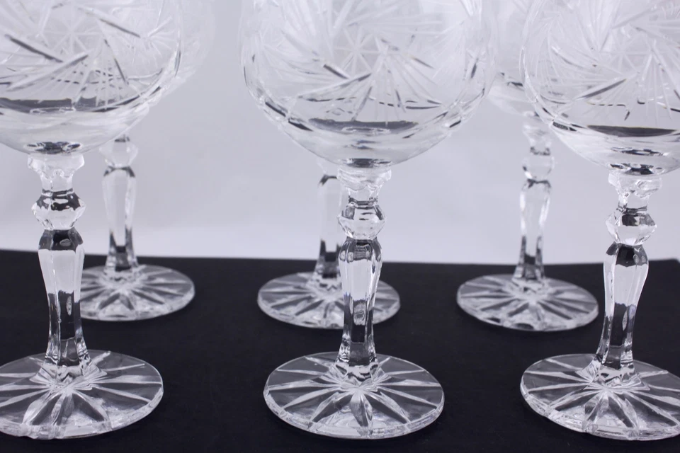 6 件套水晶透明 24% 专业手工切割葡萄酒玻璃 - 全新 — 第 3/4 张图片