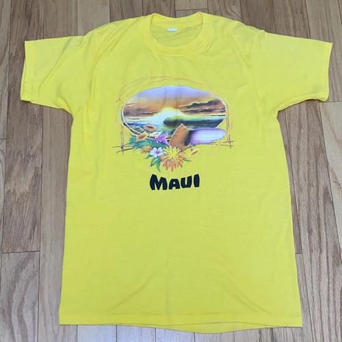 Vtg Maui Hawaii Vacation Souvenir  50/50 Iron On Single Stitch Shirt Size Large - Picture 2 of 5