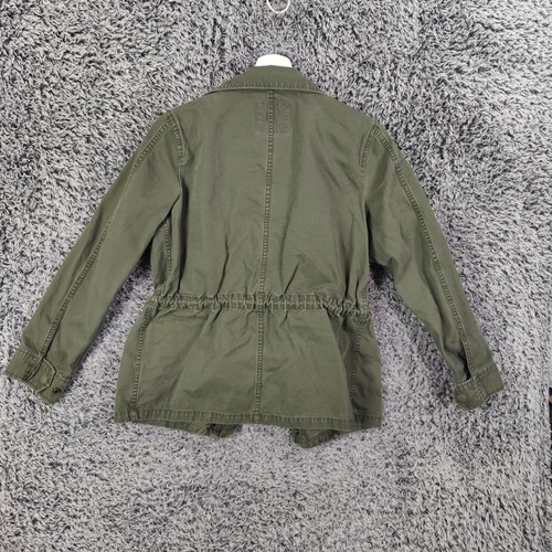 Madewell Damen Utility Safari Militär Jacke grün kleine Baumwolltaschen - Bild 3 von 13