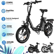 630W 25MPH Ebike Folding Electric Bike 16" Tire Adult Commuting Electric Bicycle