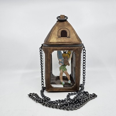 Danielle Nicole Tinkerbell Lantern Crossbody Bag Chain Purse Bronze Transparent