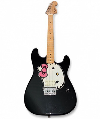 Fender Squier Strat Hello Kitty Electric Guitar w/ Gig Bag
